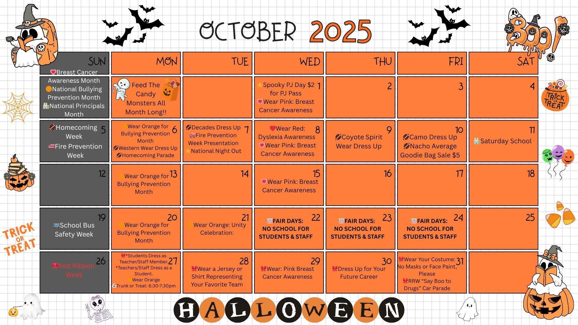 October Calendar